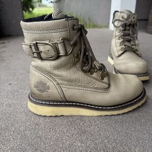 Harley-Davidson Boots Marconi Women's 6.5 Motorcycle Riding  Sand Biker Grunge